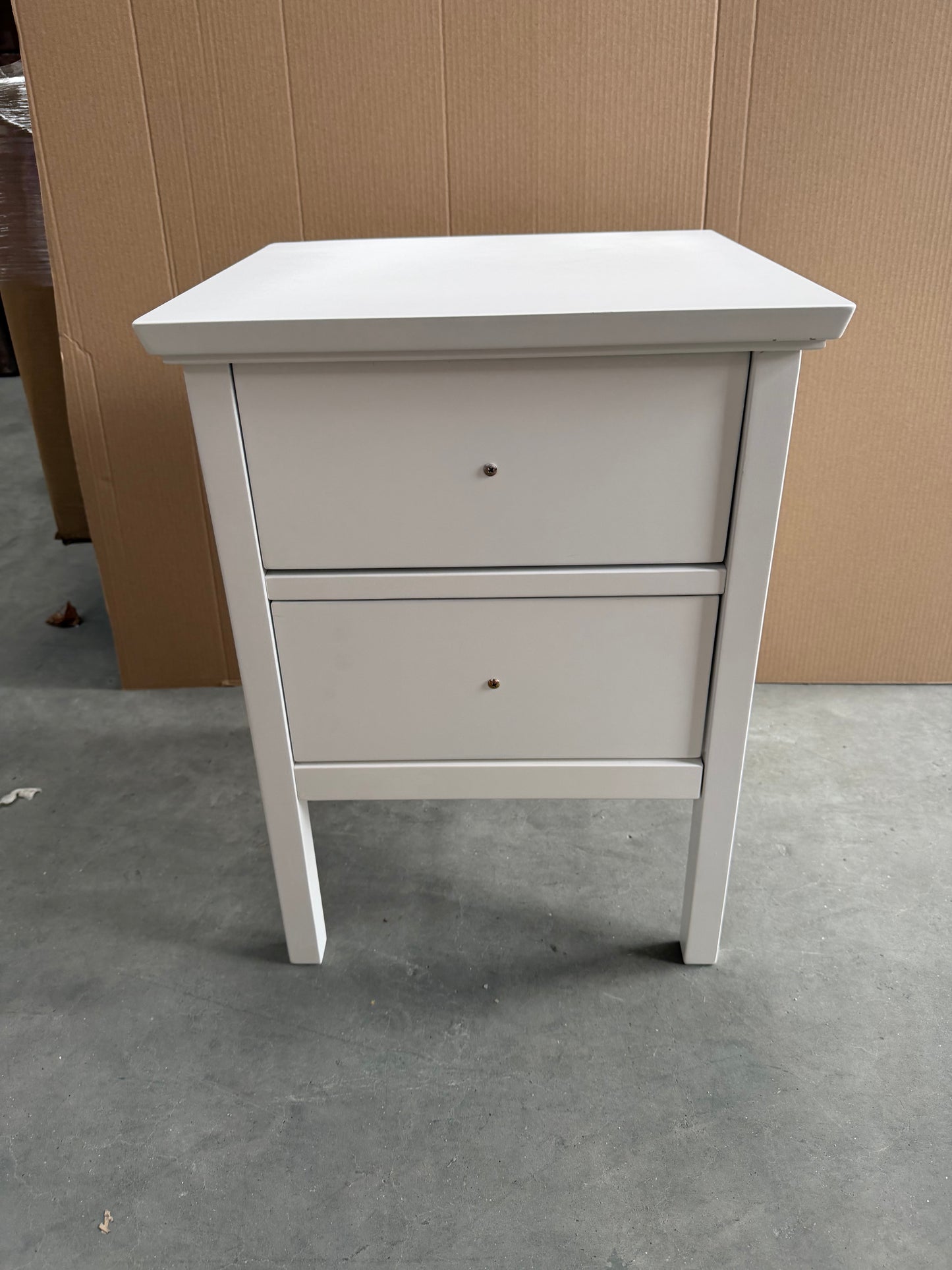 John Lewis Wilton 2 Drawer Bedside Cabinet White