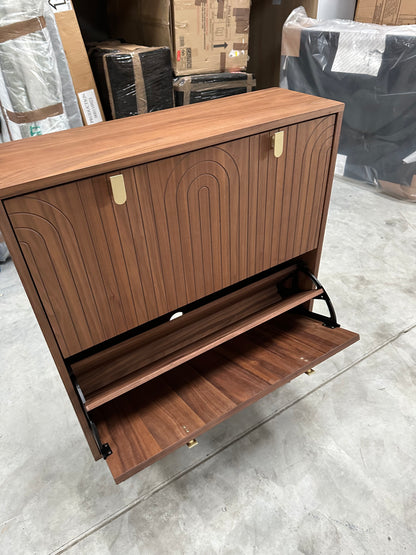 John Lewis Harvard Wide Shoe Storage Unit, Walnut