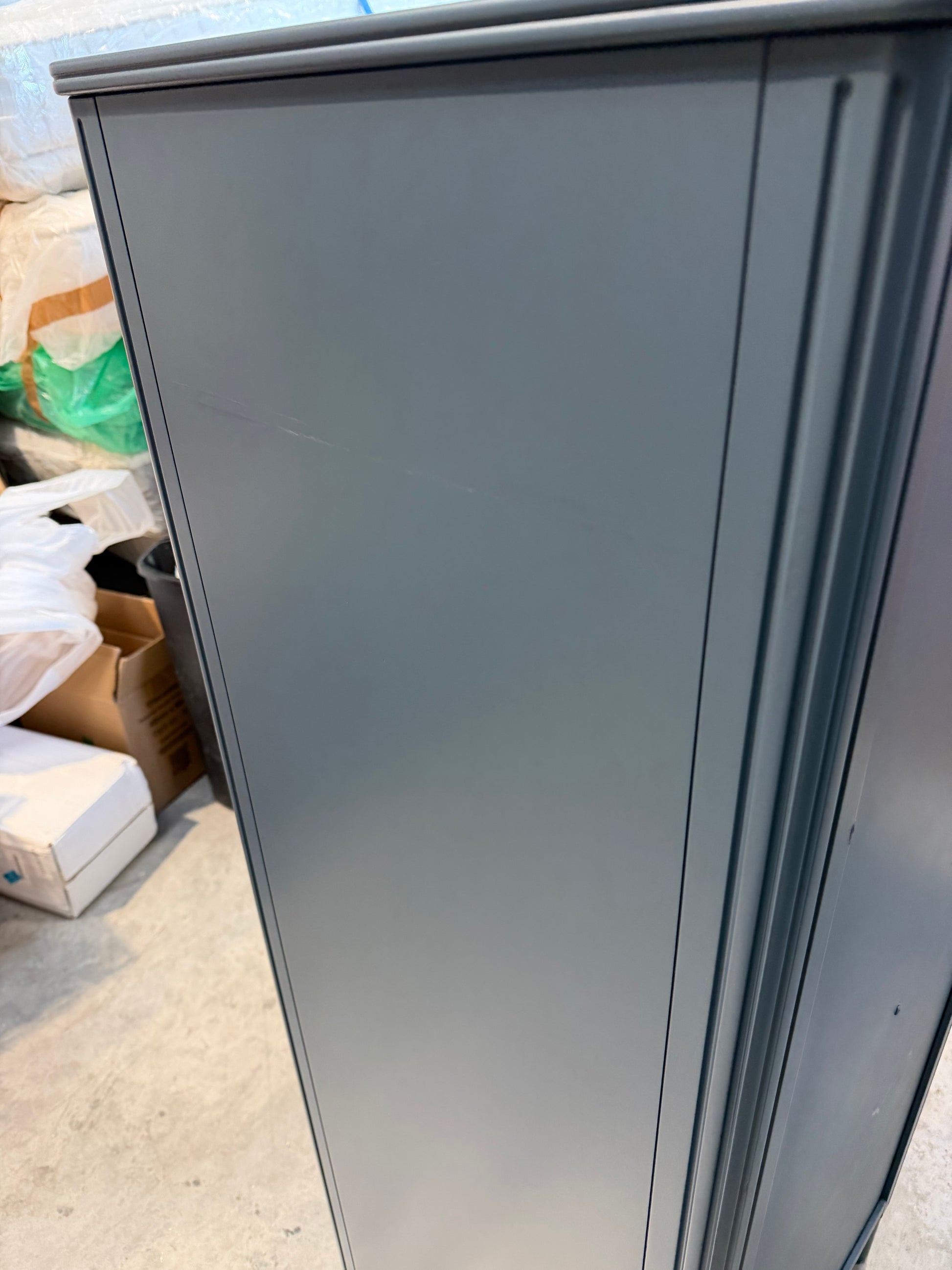 John Lewis Pillar 6 Drawer Tallboy Chest, Blue