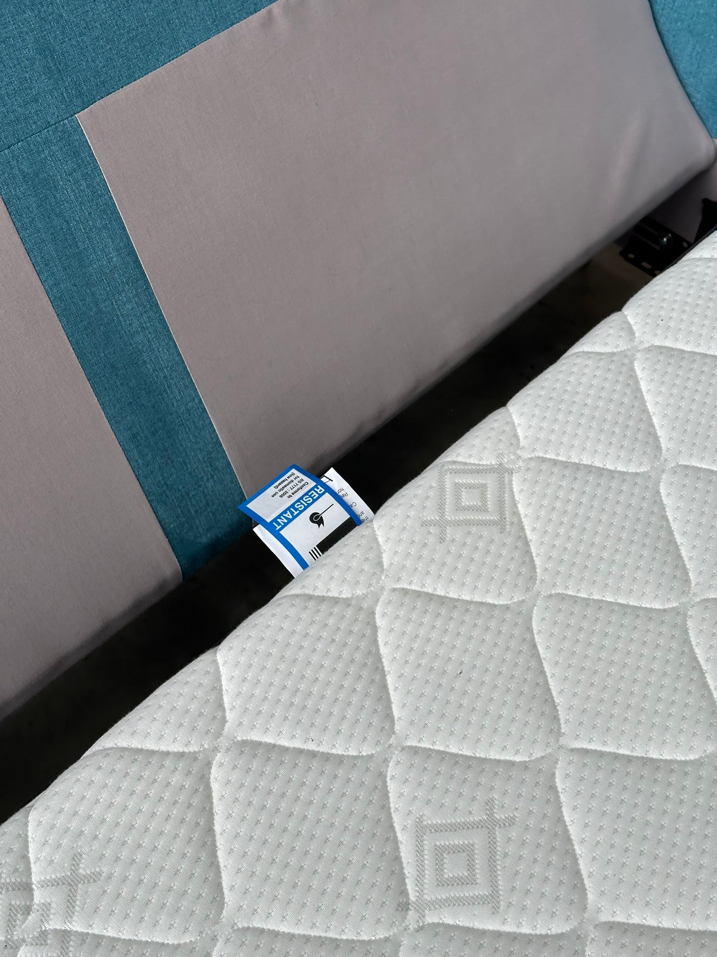 John Lewis Bailey II Double Sofabed Blue Linen Light Wood