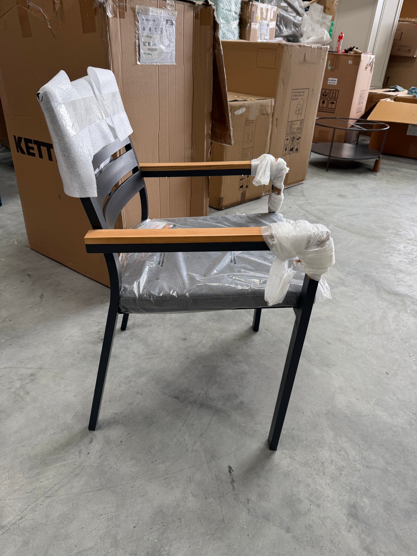 Kettler elba Signature Dining Chair with Seat Pad Teak/Anthracite