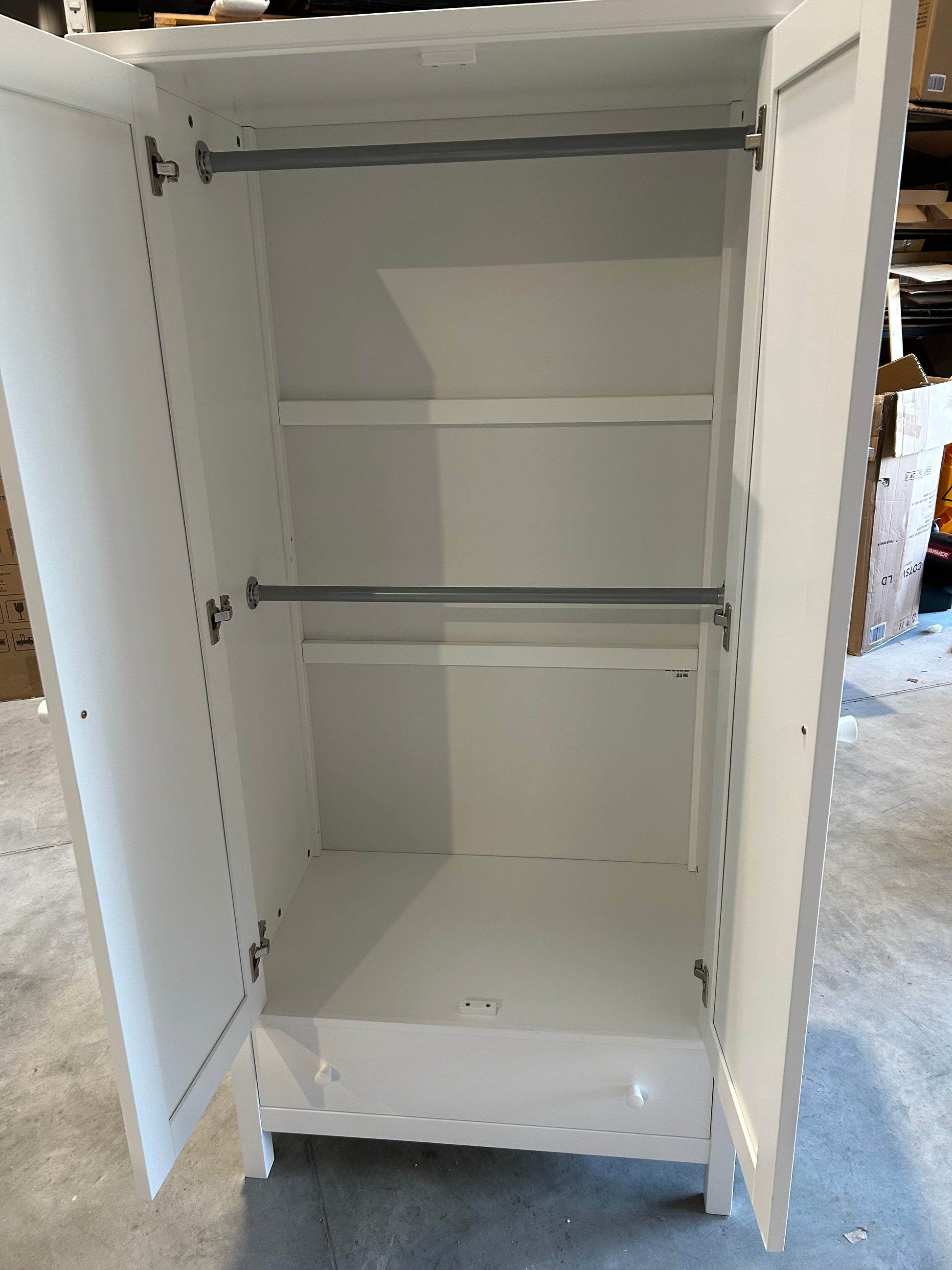 John Lewis Wilton Double Wardrobe, White