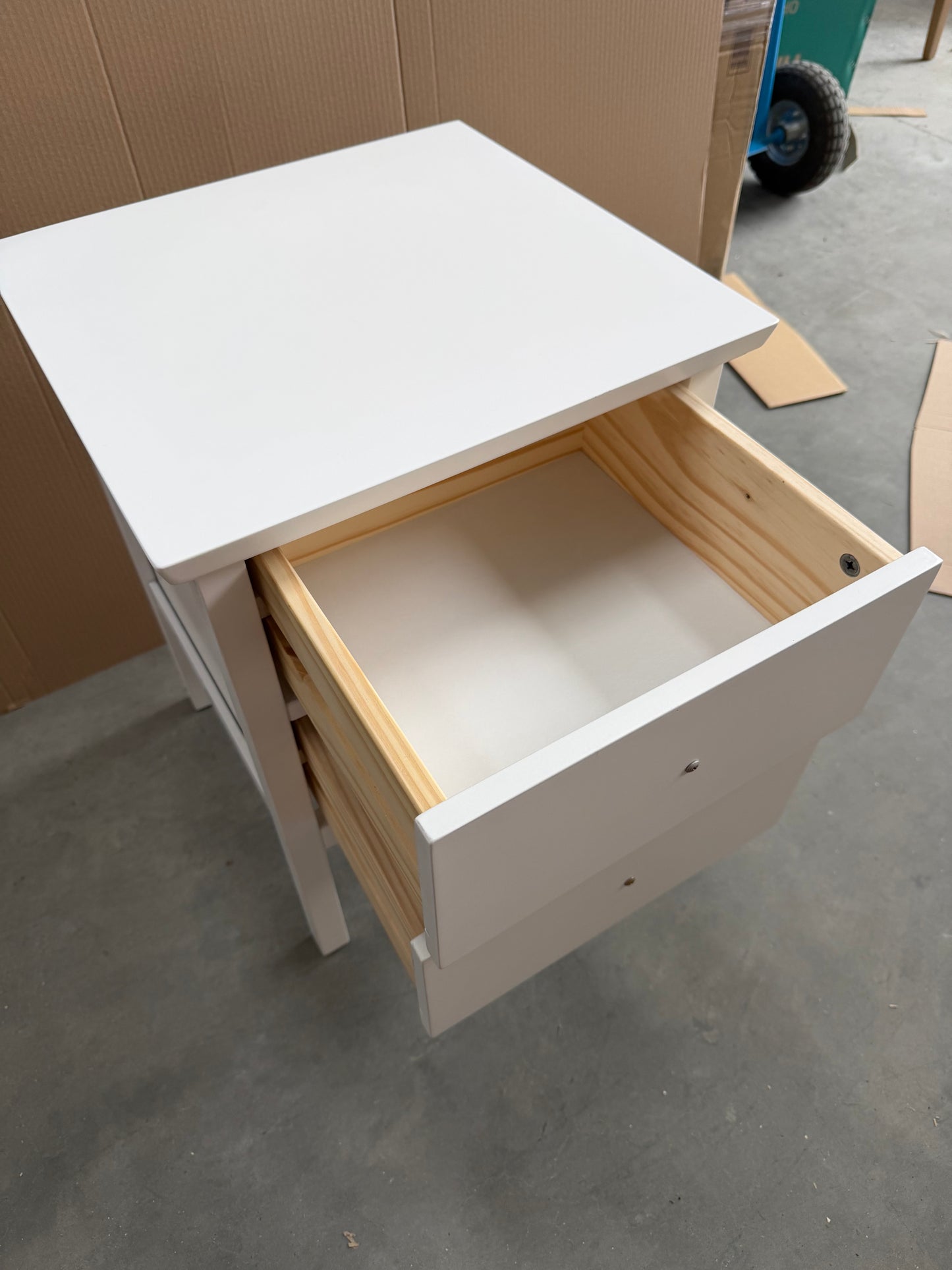 John Lewis Wilton 2 Drawer Bedside Cabinet White