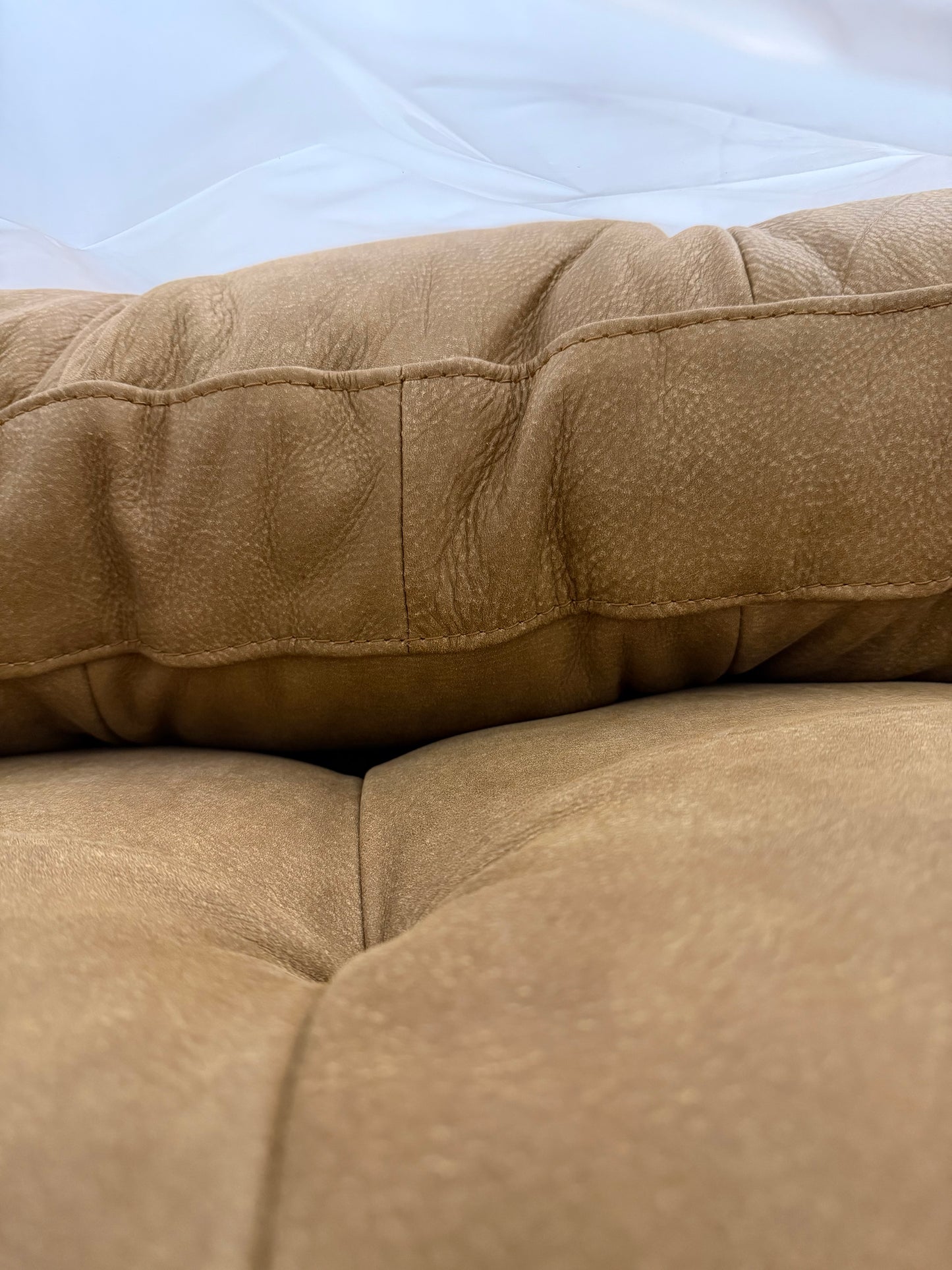 John Lewis Draper II Grand 4 Seater Leather Sofa, Metal Leg, Demetra Light Tan