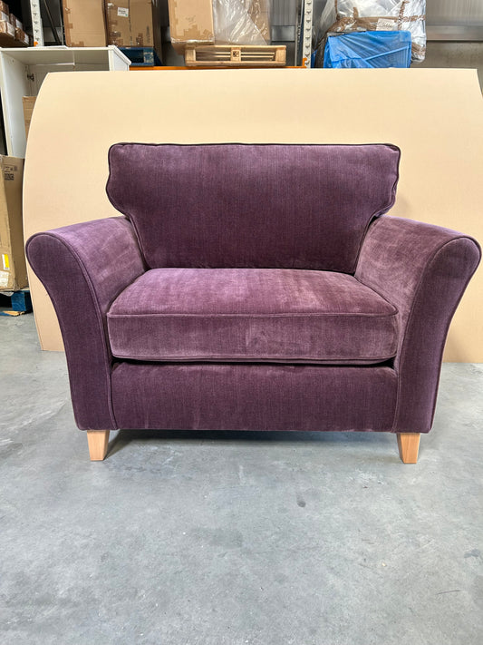John Lewis Charlotte II Snuggler Soft Chenille Aubergine