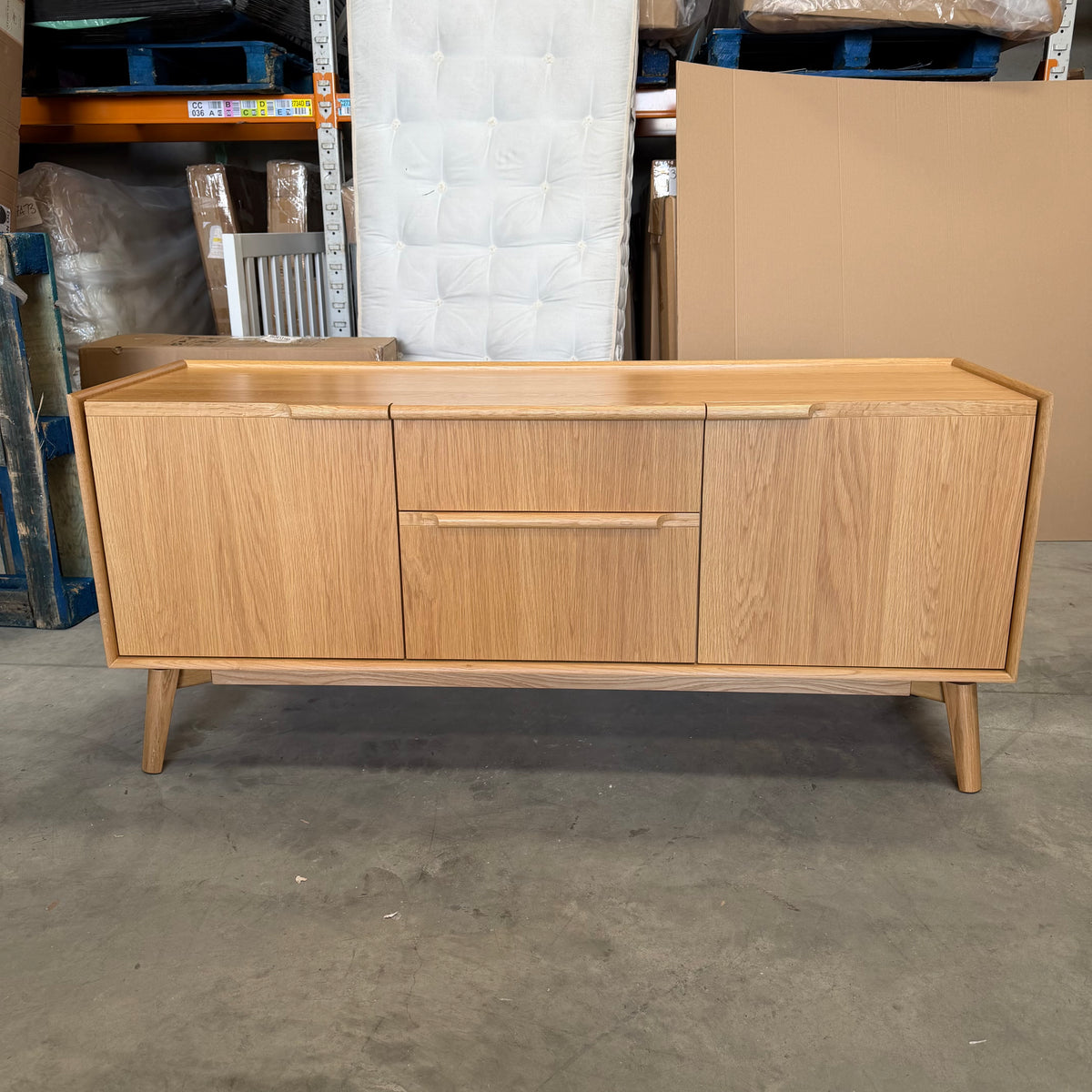 John Lewis Notch 2 Door 2 Drawer Sideboard in Oak