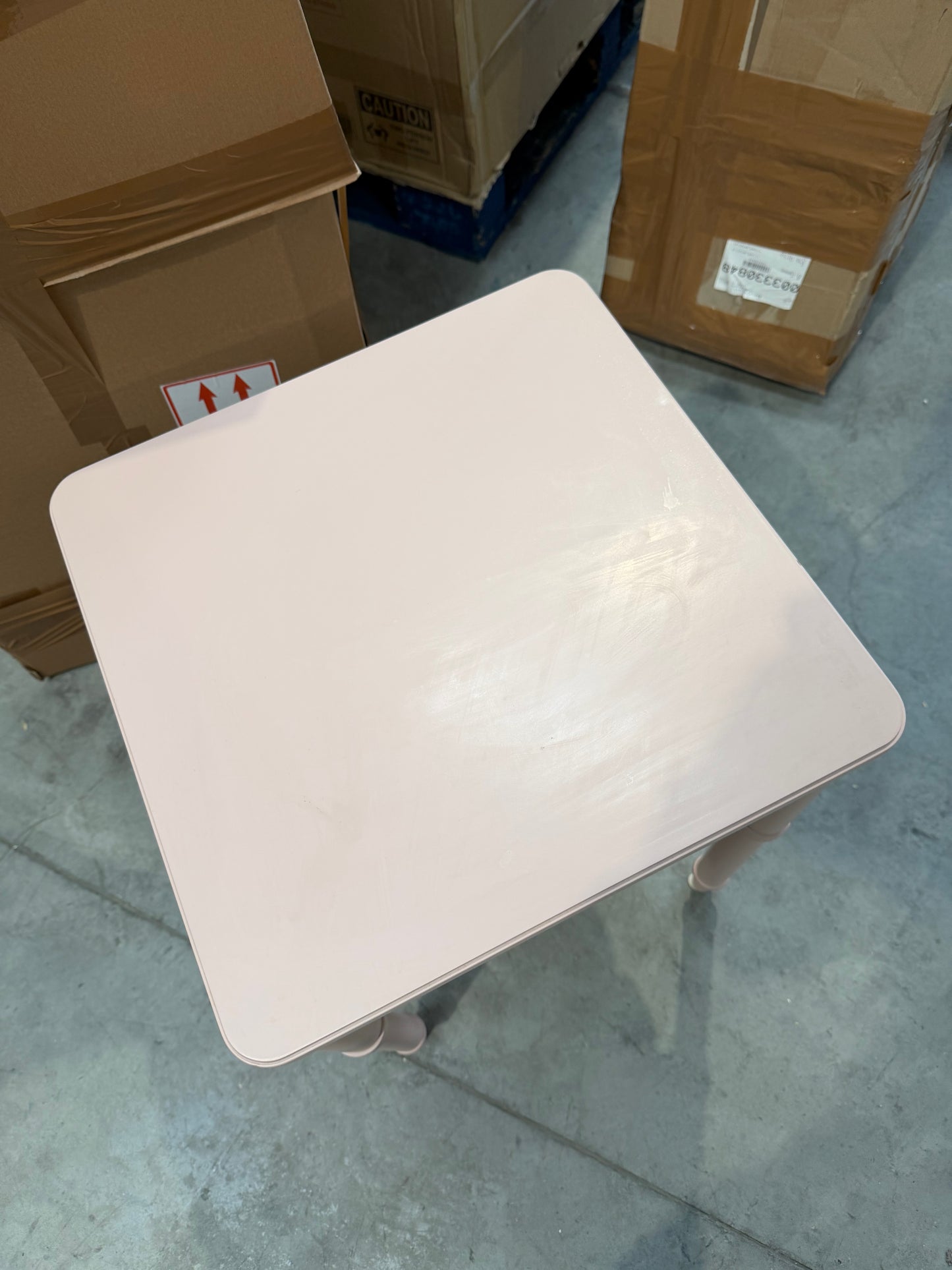 John Lewis Hem Bedside Table Blush Pink