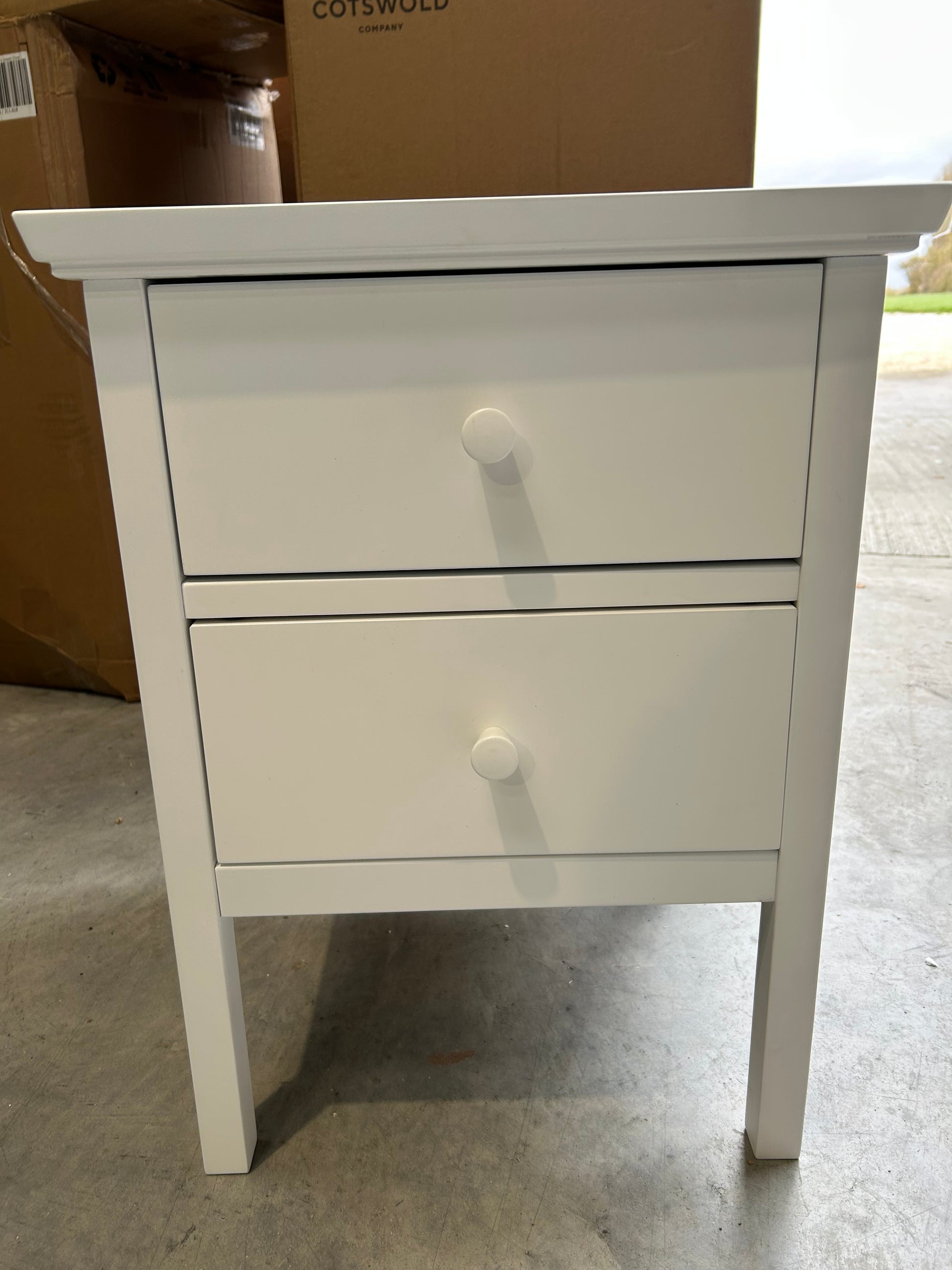 John Lewis Bedside Cabinet White Wilton 2 Drawer Bedroom