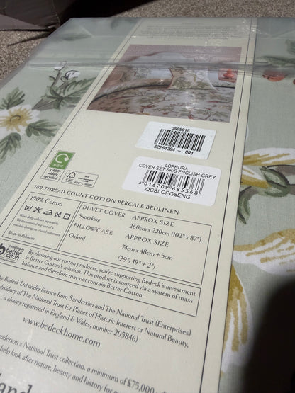 Sanderson x National Trust Lophura Super King Duvet Cover Set