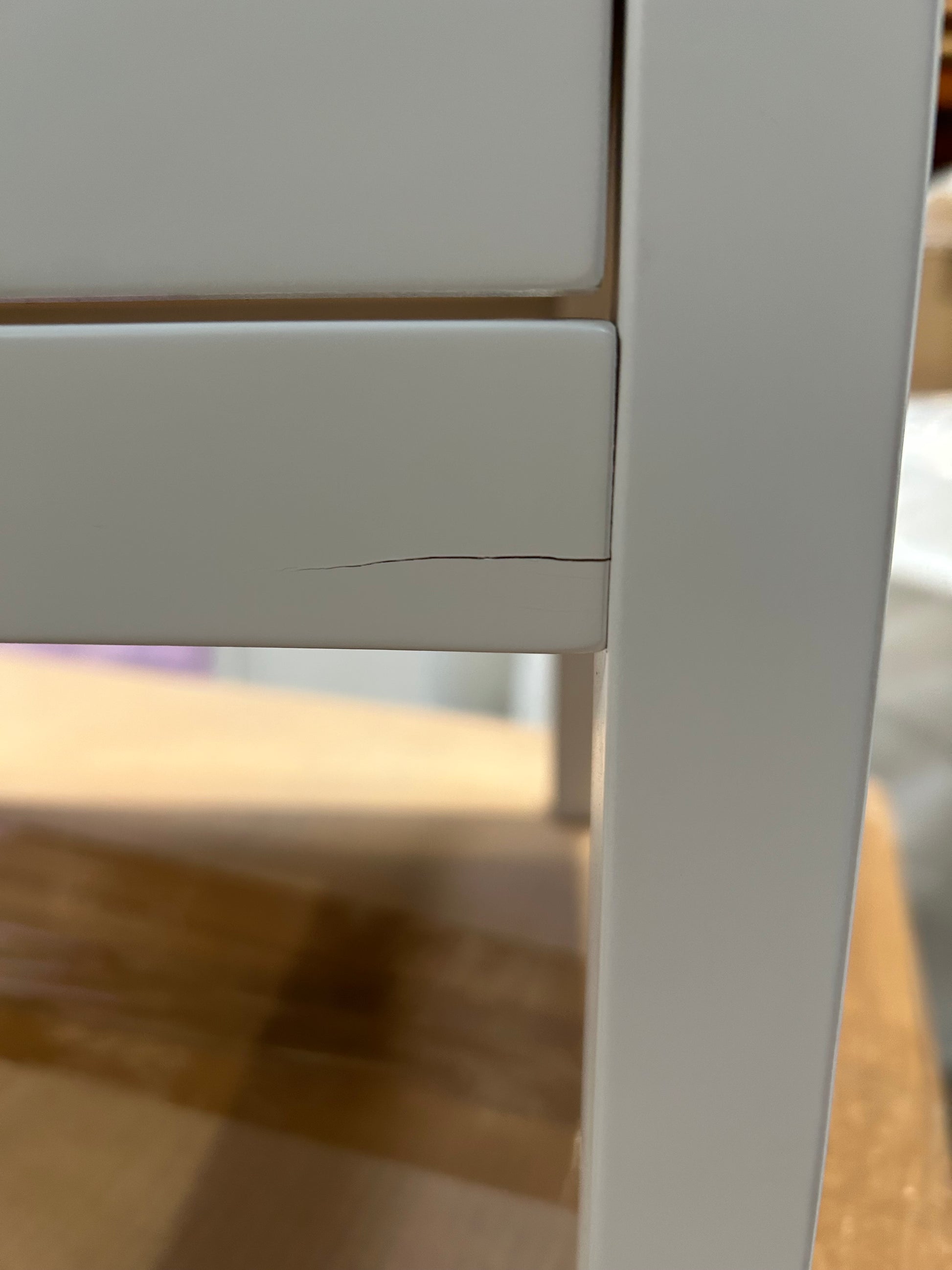 John Lewis Wilton 2 Drawer Bedside Cabinet White