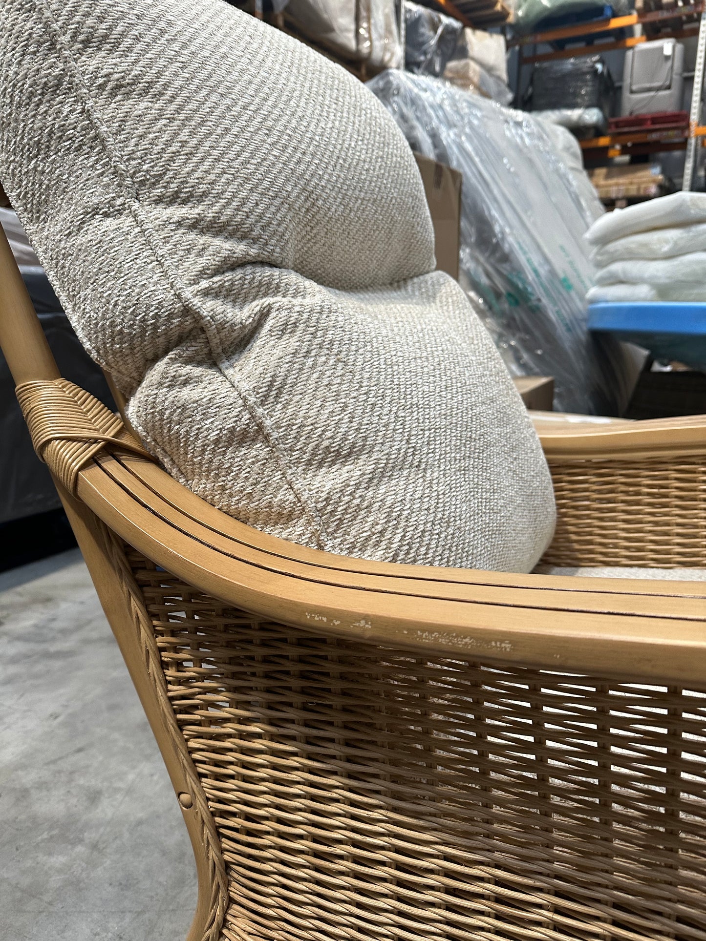 Desser Turin Rattan Lounge Chair, Natural