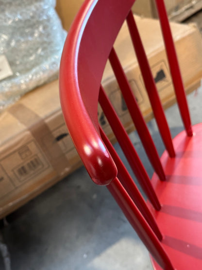 John Lewis Spindle Dining Chair, Set of 2, FSC-Certified (Beech Wood) Deep Red