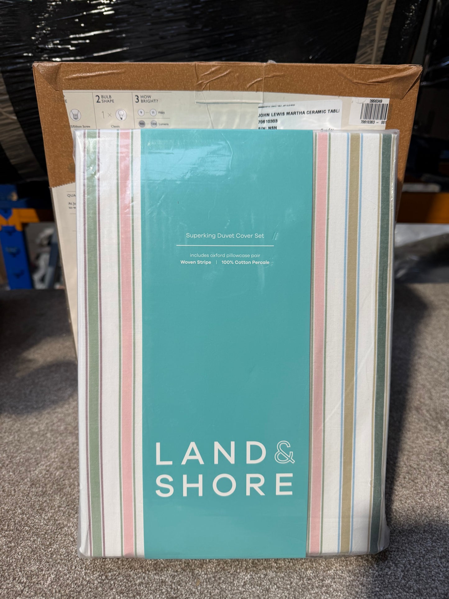 Land & Shore Barrow Super King Duvet Cover Set, Multi