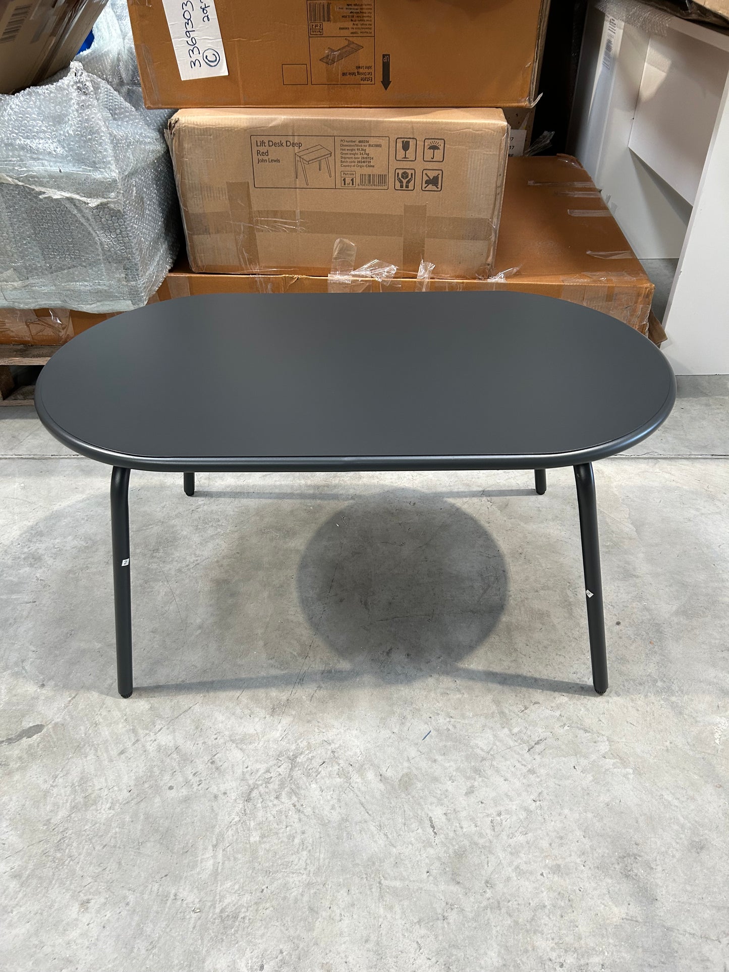 John Lewis ANYDAY Oval Metal Garden Coffee Table, 90cm