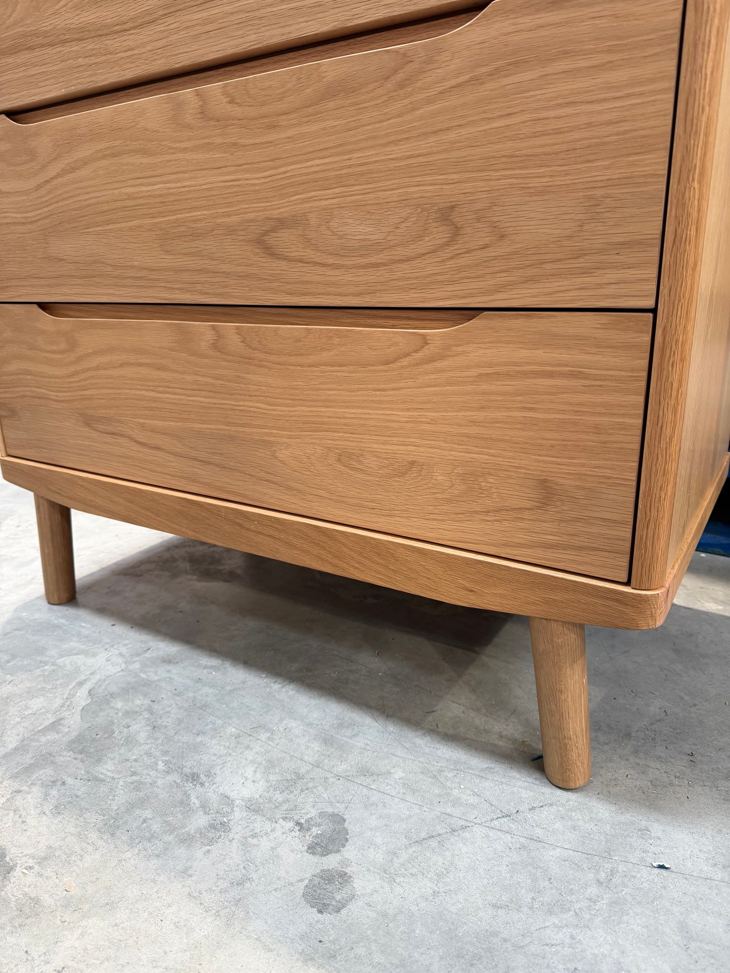 John Lewis Bow 4 Drawer Chest, Natural