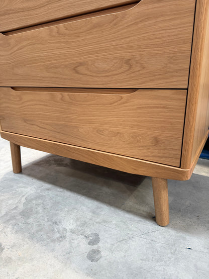 John Lewis Bow 4 Drawer Chest, Natural
