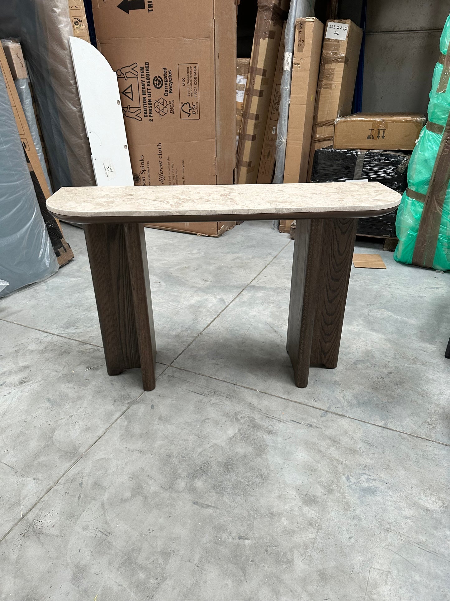 John Lewis Ritz Marble Console Table, Brown