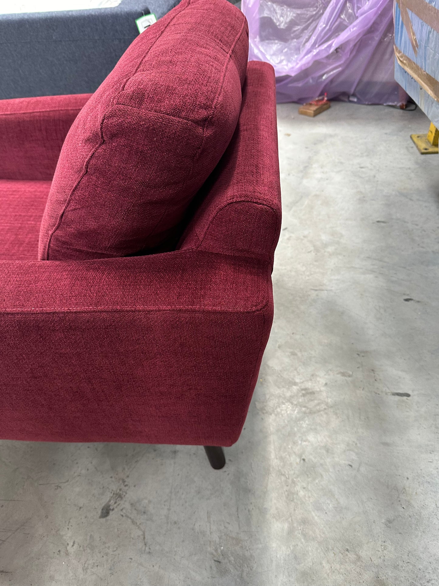 John Lewis Barbican Armchair Easy Clean Chenille Red Wine
