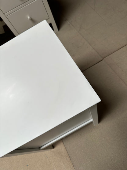 John Lewis White ANYDAY Wilton 2 Drawer Bedside Cabinet