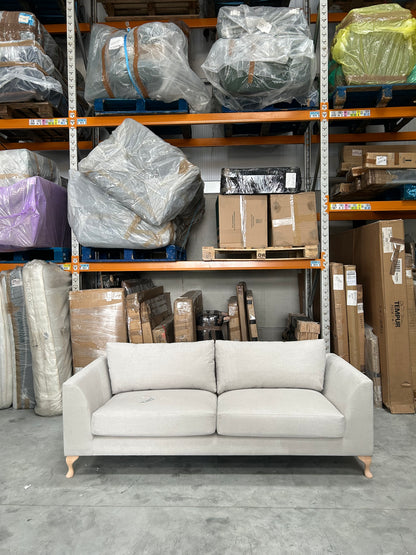 John Lewis Sofa Belgrave Large 3 Seater Linen Natural