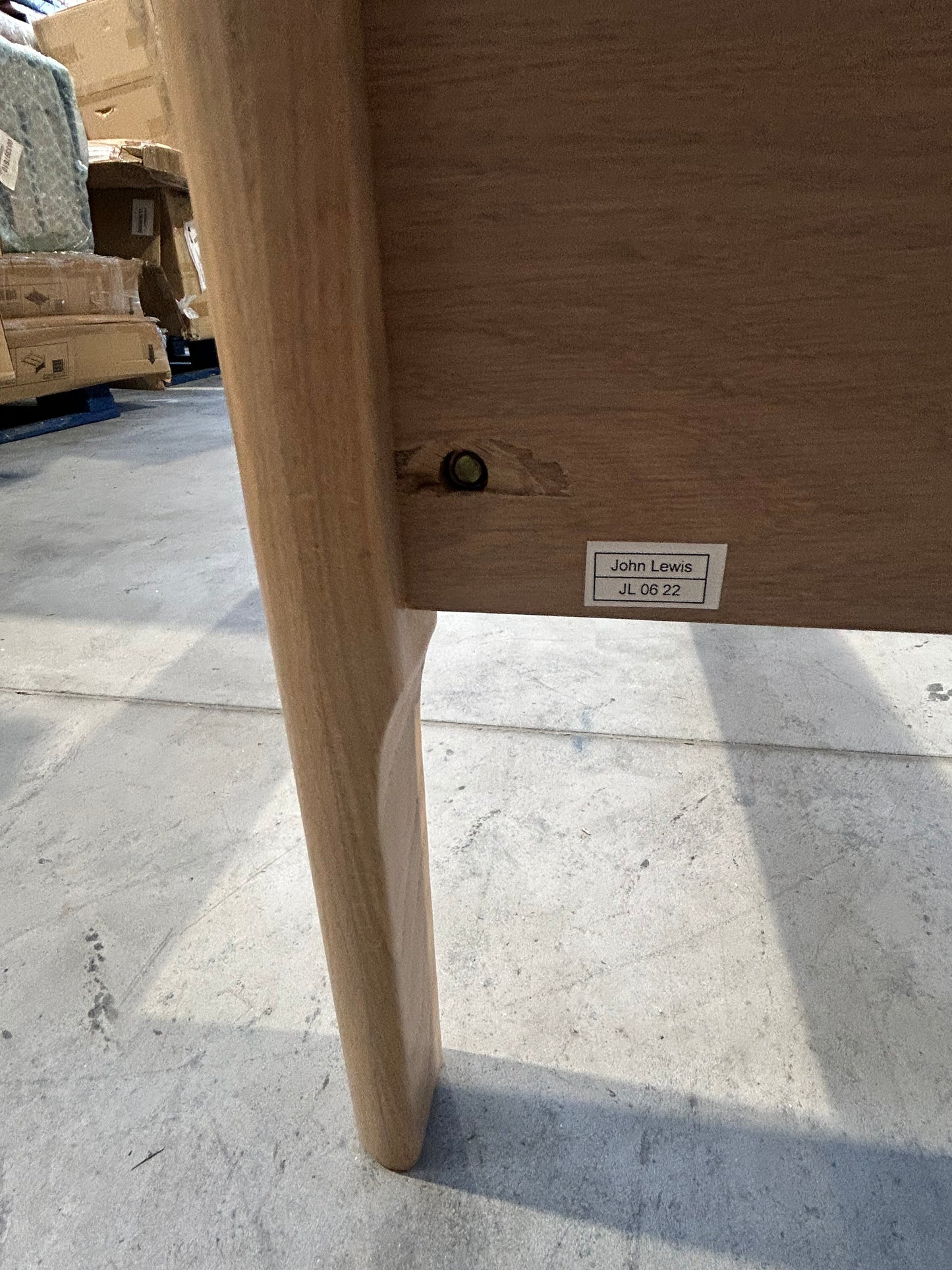 RATTAN BED 180CM OAK