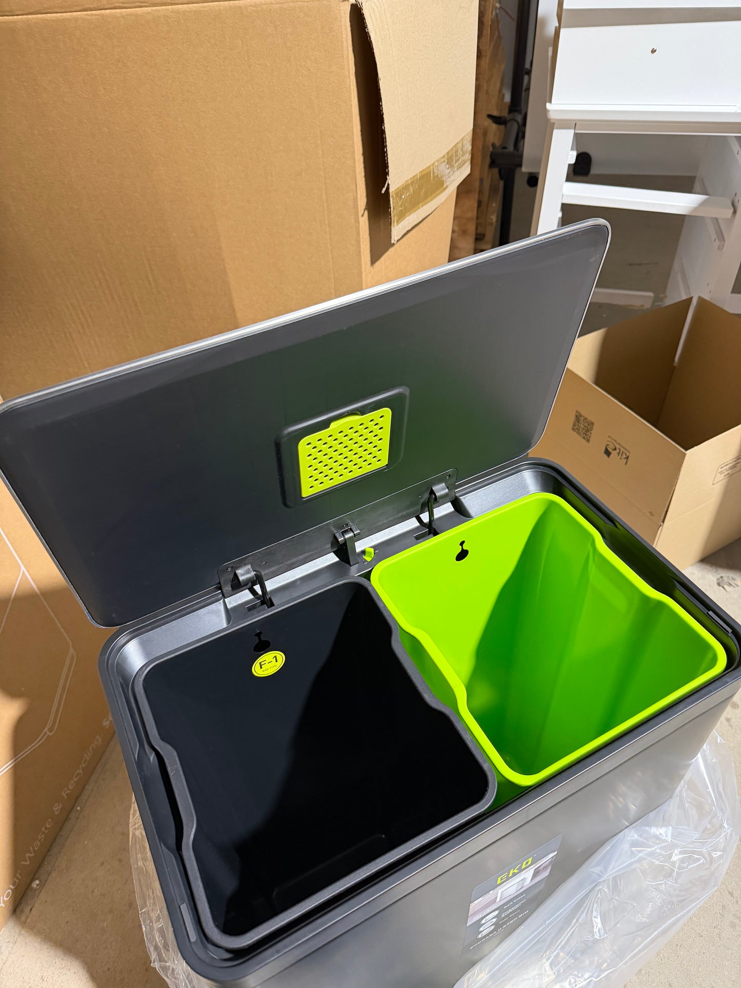 EKO Ecocasa 2 Section Recycling Pedal Bin, 2x 20L