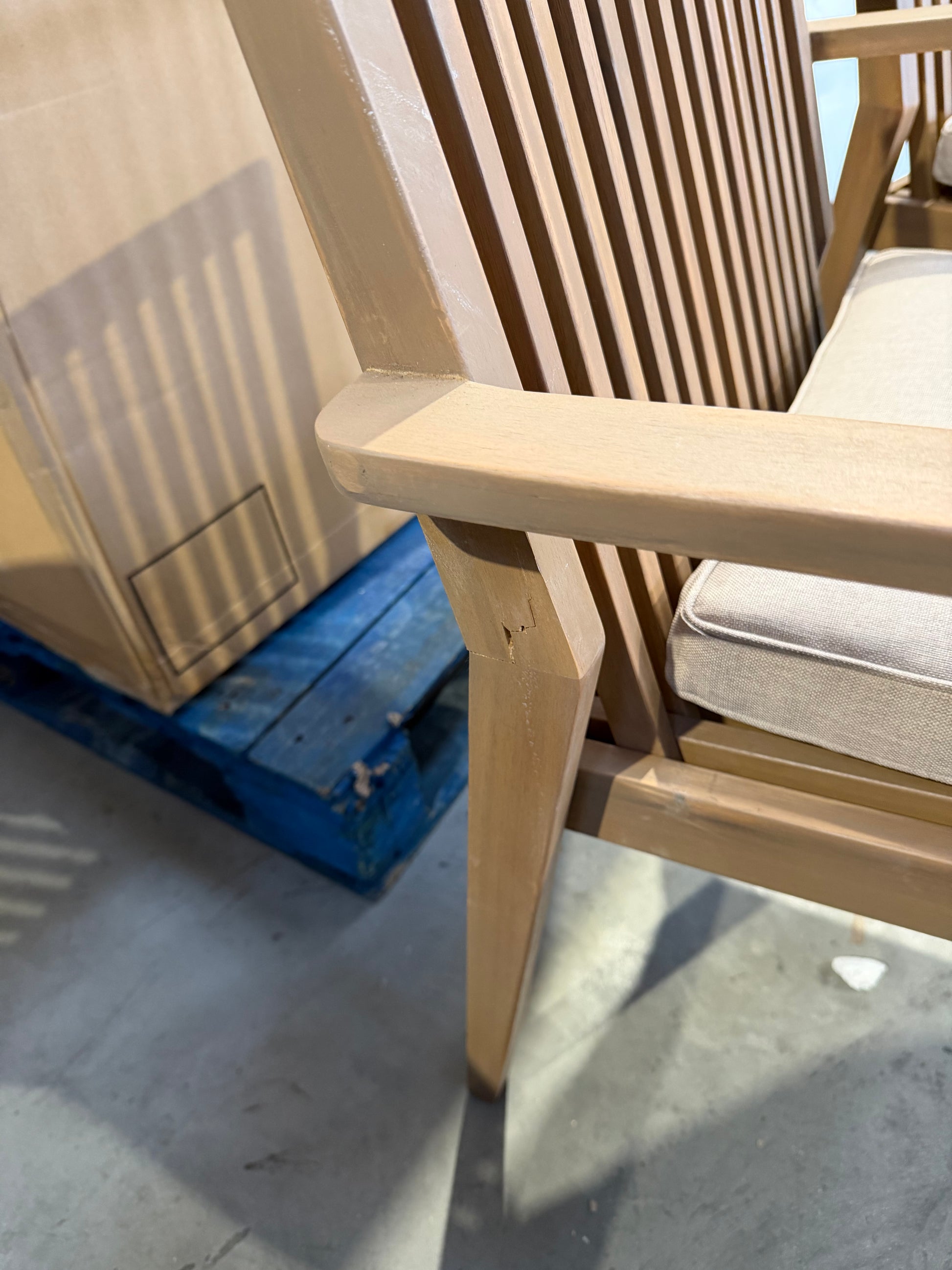 John Lewis Mona Garden Dining Chair, Set of 2, FSC-Certified Natural
