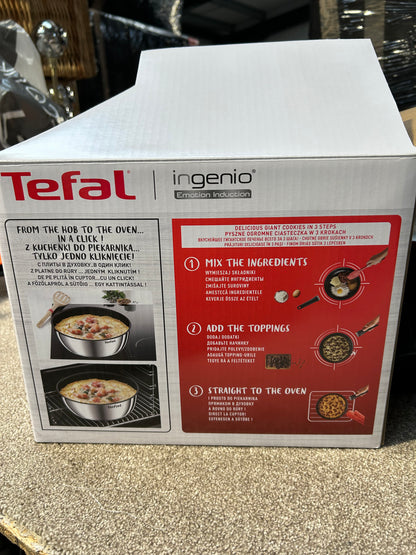 Tefal Ingenio Emotion Stainless Steel Pans, Lids & Utensils Set, 22 Piece