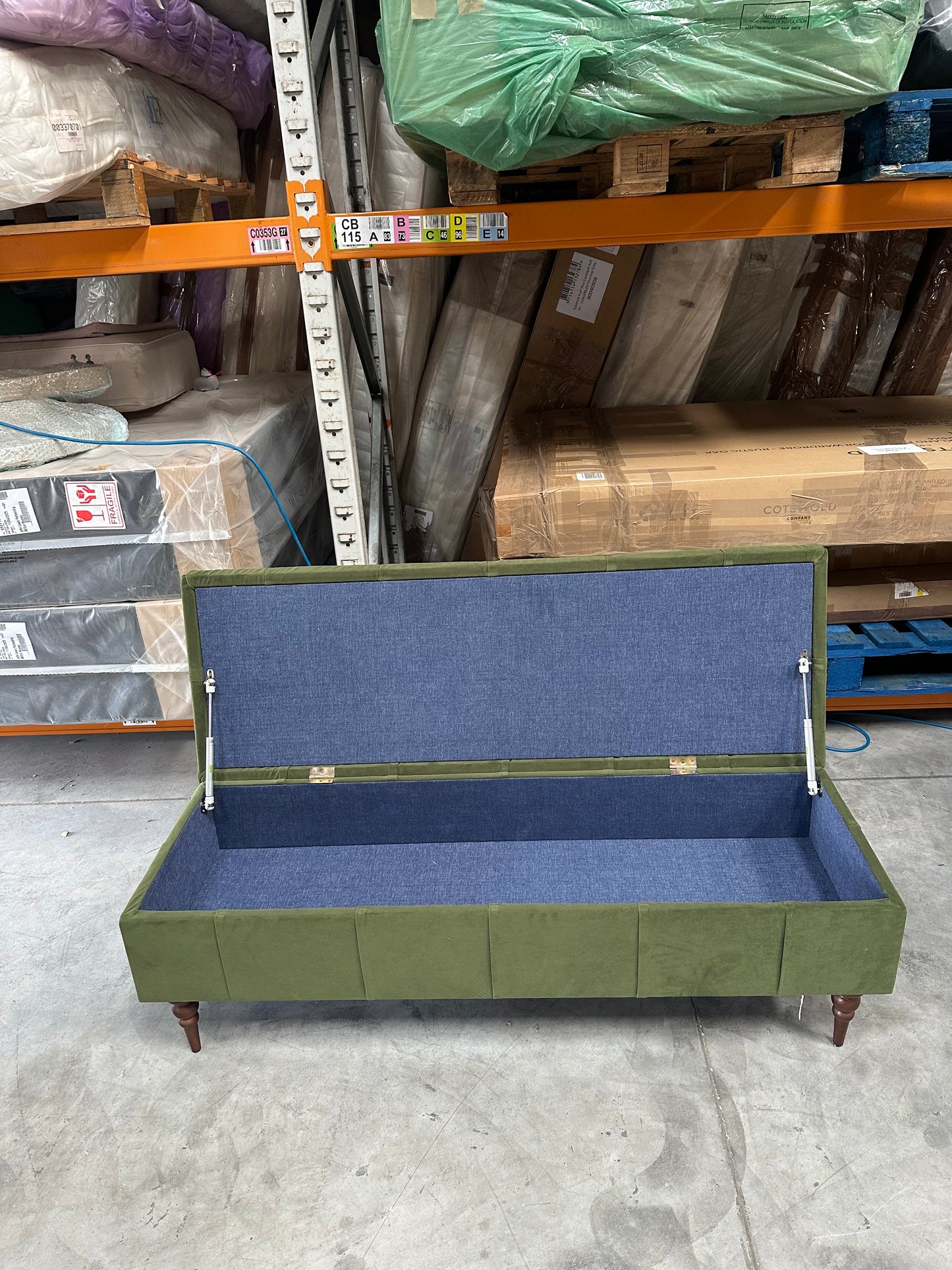 Swoon Plymouth Footstool Plymouth Fern Easy Velvet