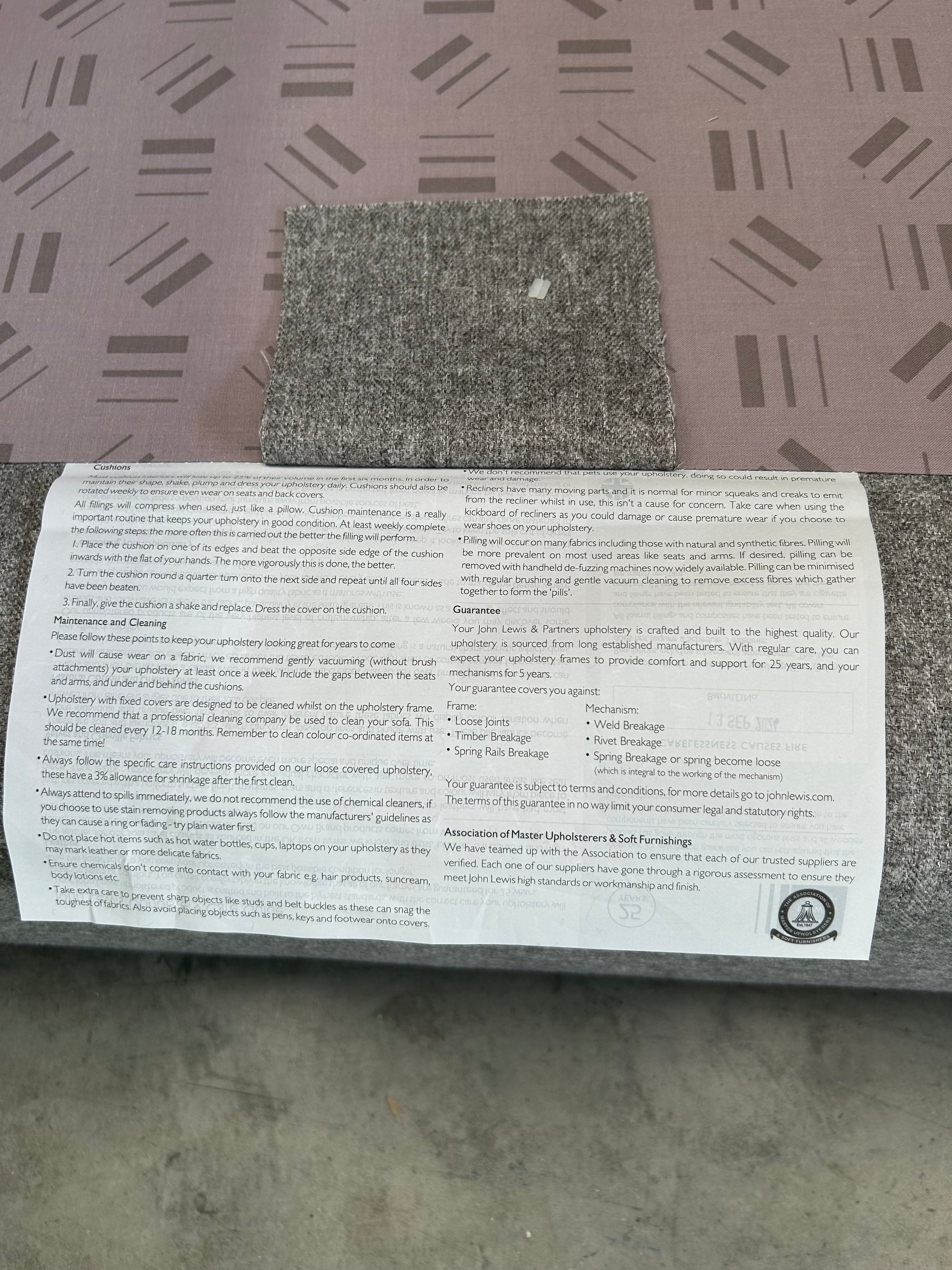 John Lewis Oliver II Medium 2 Seater Sofa Brushed Tweed Grey