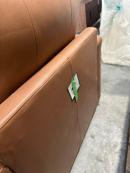 John Lewis Oliver II Leather Armchair Light Leg Selvaggio Congnac