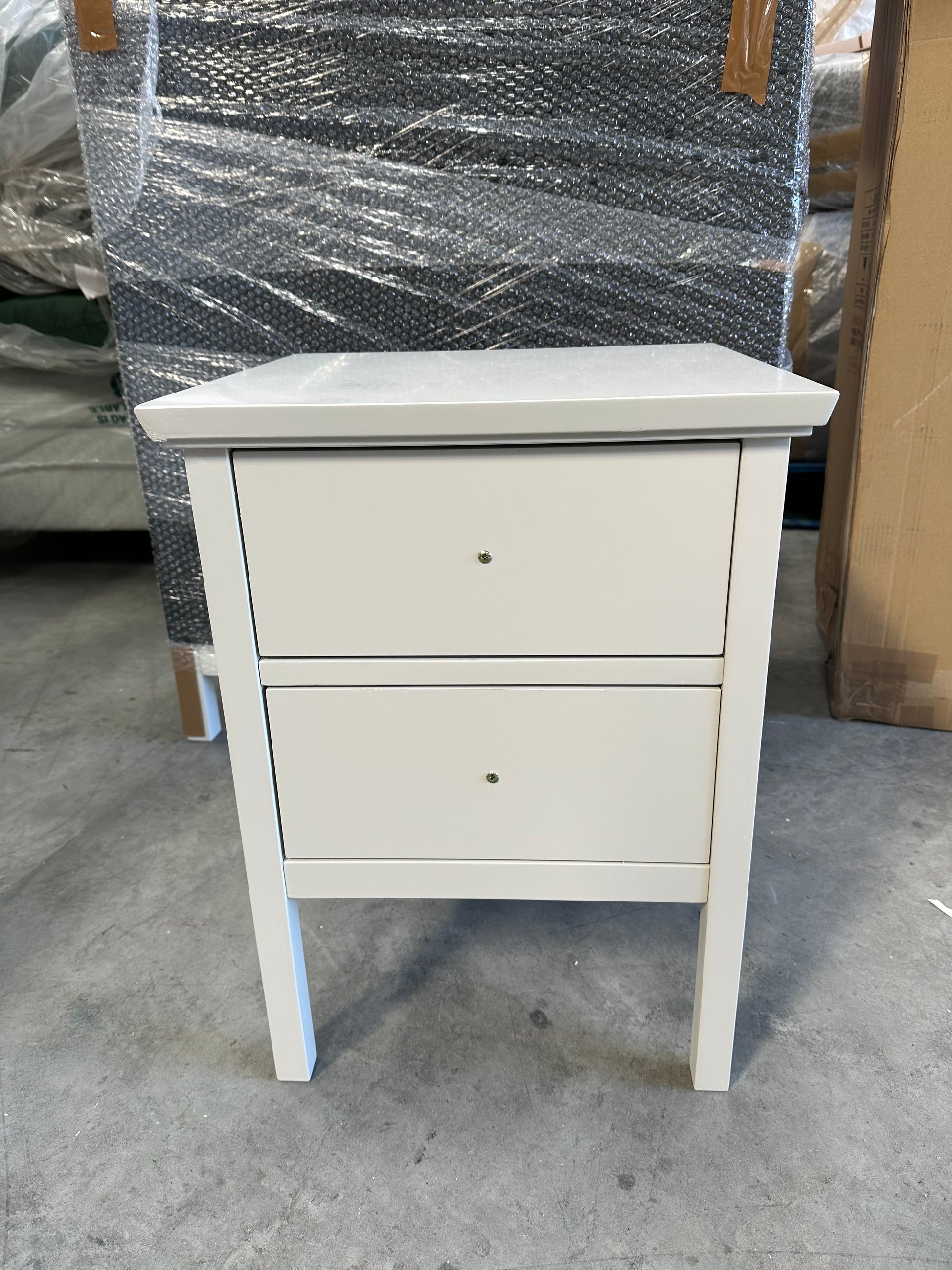 John Lewis Wilton 2 Drawer Bedside Cabinet White Storage