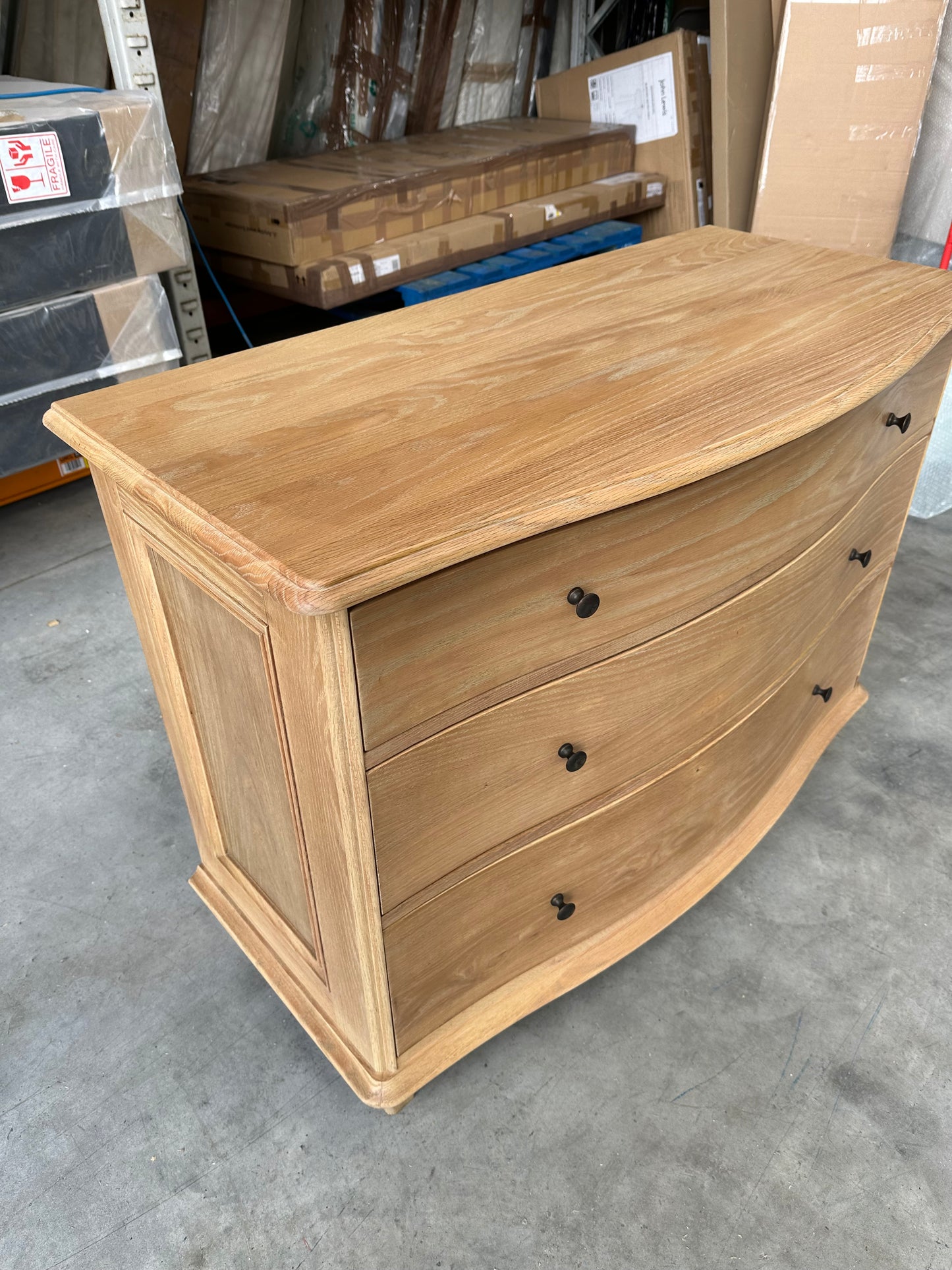 John Lewis Louis 3 Drawer Chest, Oak