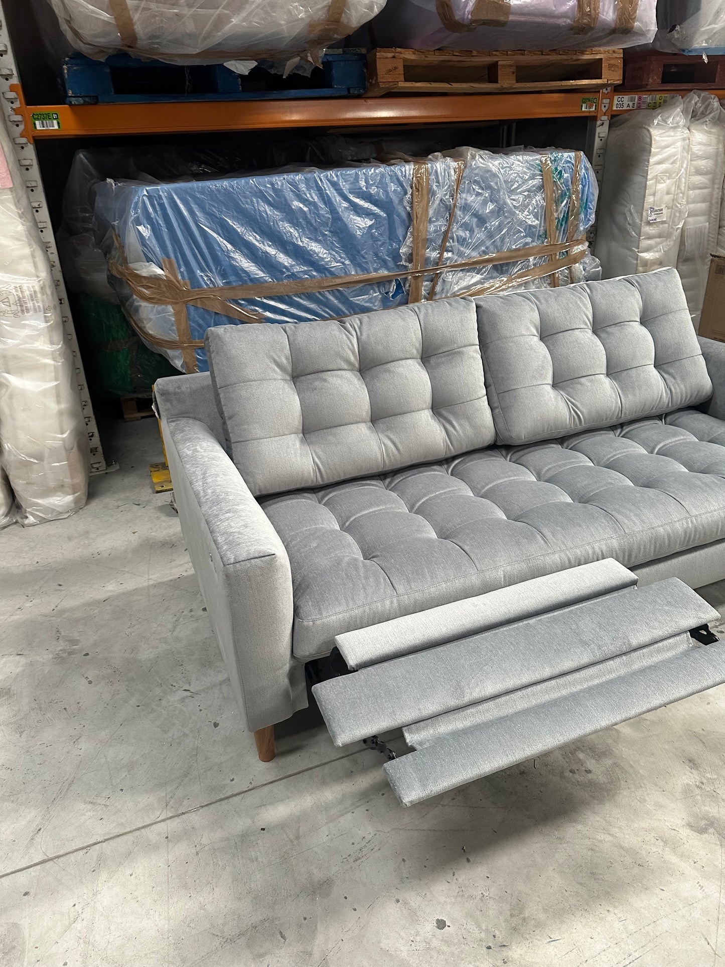 John Lewis Draper II Large Motion Sofa Easy Clean Ocean Blue