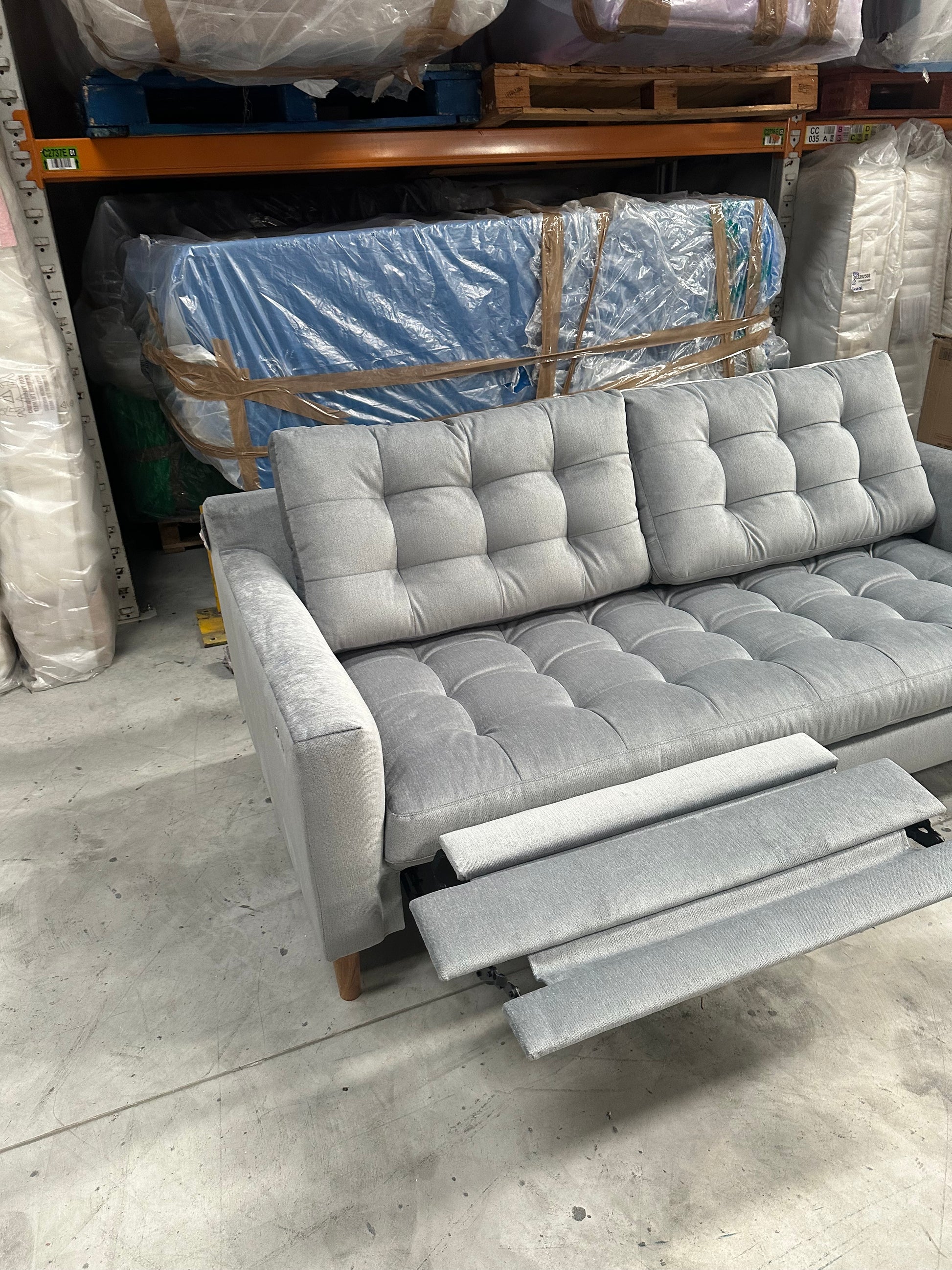 John Lewis Draper II Large Motion Sofa Easy Clean Ocean Blue