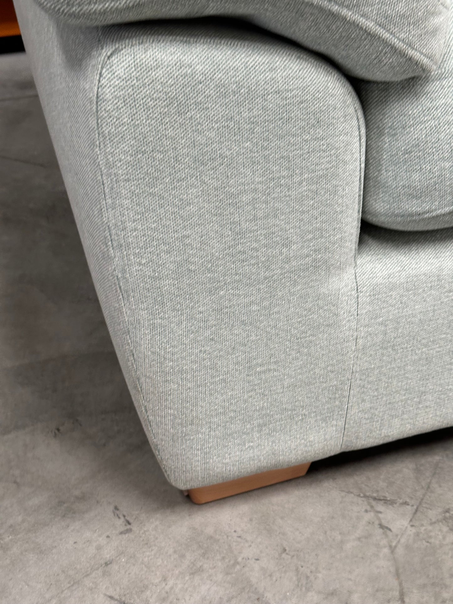 John Lewis Camden Large 3 Seater Sofa Aquaclean Light Blue Seagrass