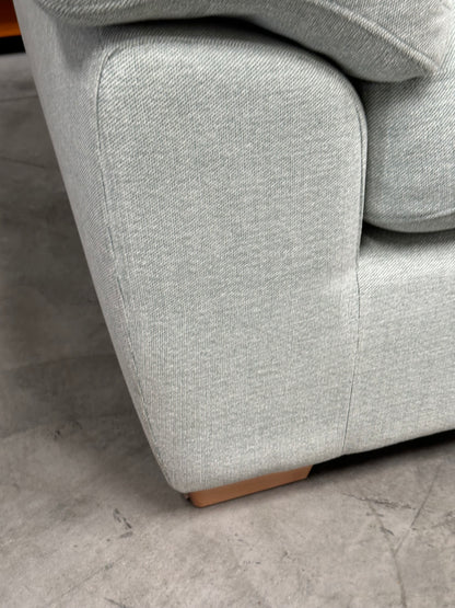 John Lewis Camden Large 3 Seater Sofa Aquaclean Light Blue Seagrass