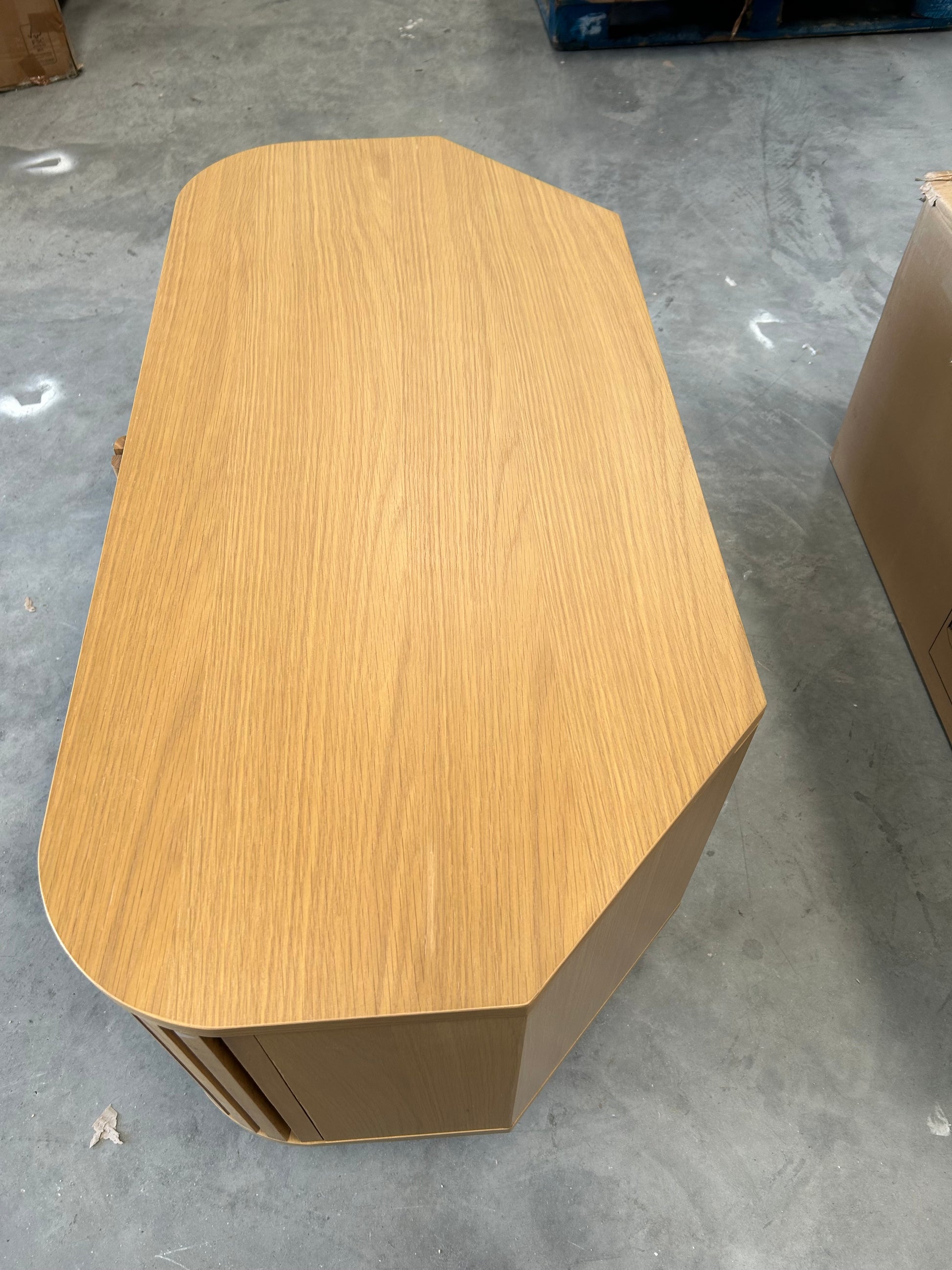 John Lewis Small Slatted TV Stand for TVs up to 60", Oak