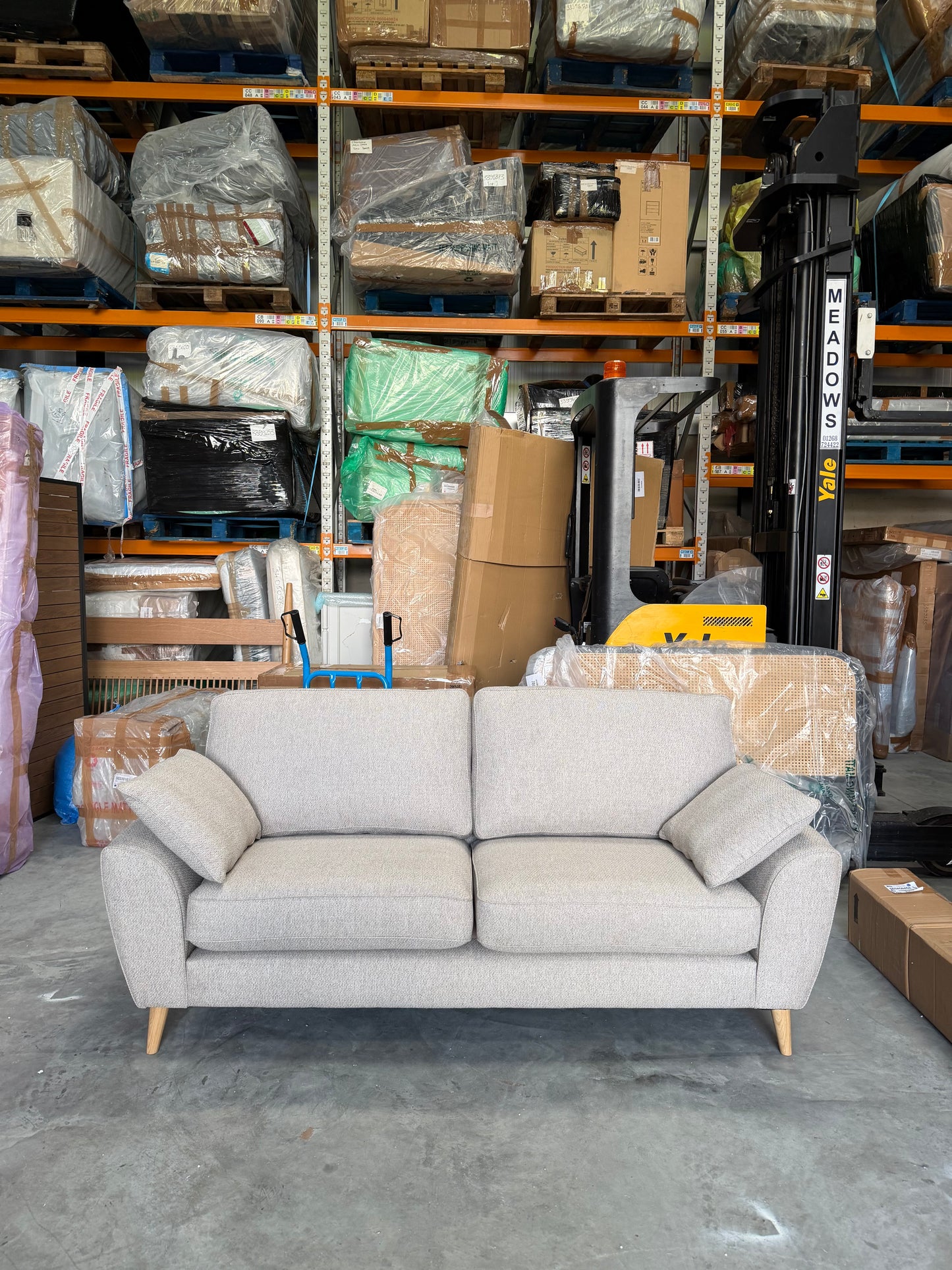 John Lewis Ambleside Large 3 Seater Sofa, Light Leg, Textured Weave Natural