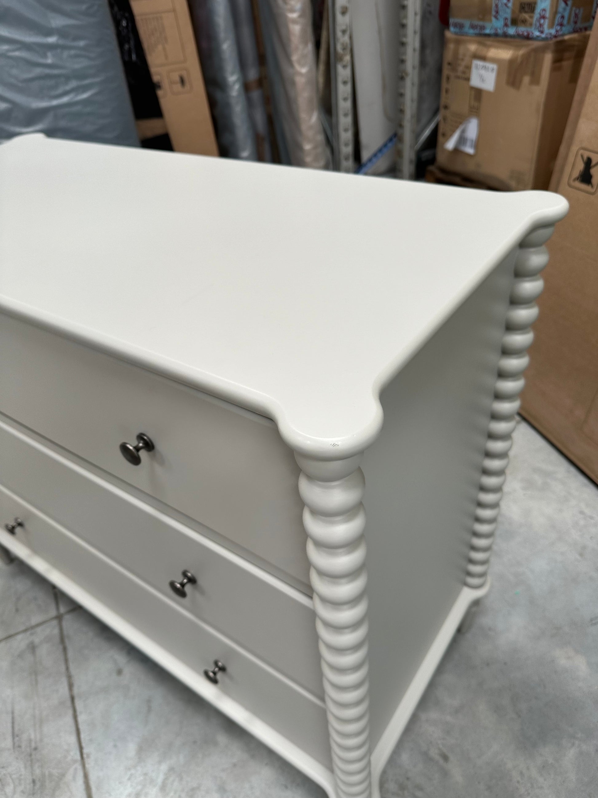 John Lewis Chest of Drawers Bobbin 3 Drawer Grey