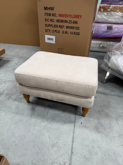 John Lewis Bailey II Footstool Aquaclean Titan Natural