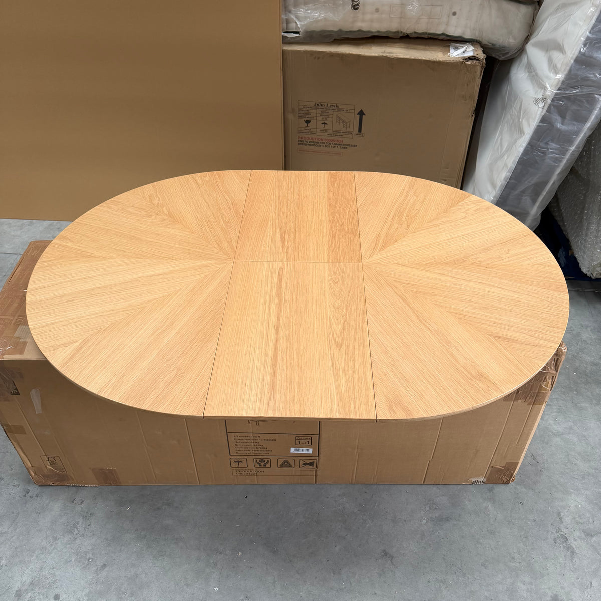 John Lewis Dining Table Round 4-6 Seater Notch