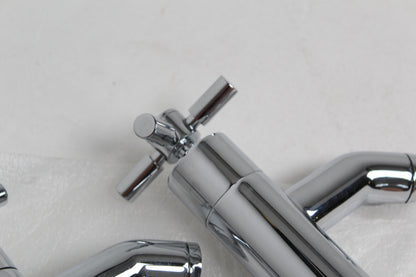 Hudson Reed Kristal Cross Head Basin Taps (pair).