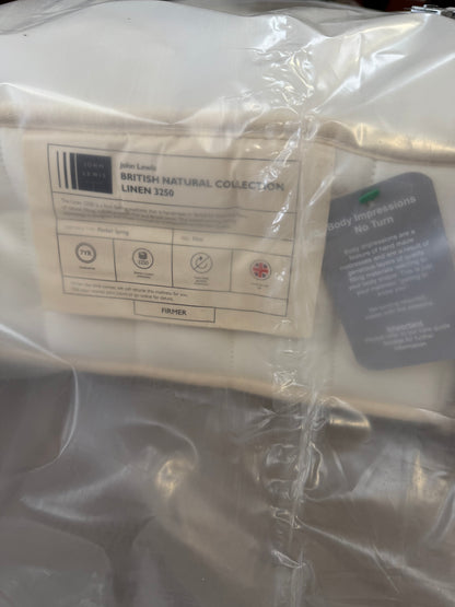 John Lewis British Natural Collection Linen 3250 Zip Link, Firmer Tension, Super King Size