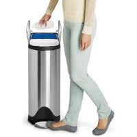 Simplehuman Butterfly Pedal Bin - Brushed Steel 40L