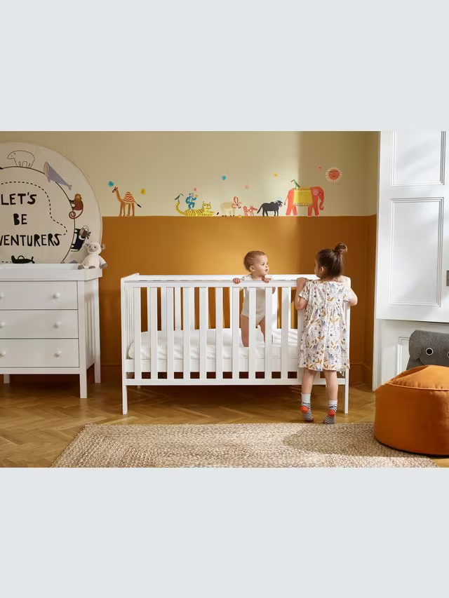 John Lewis Elementary Cotbed White 0 - 4 years