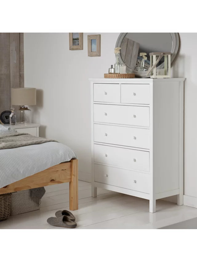 List John Lewis ANYDAY Wilton 6 Drawer Chest White CHECK CODE