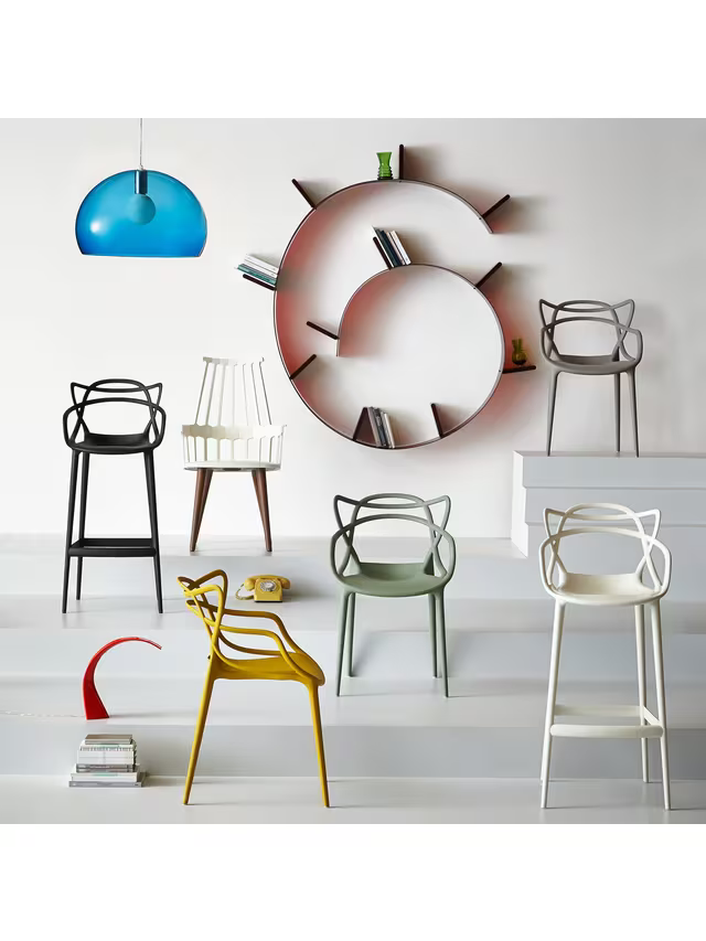 Kartell Philippe Starck for Kartell Masters Bar Stool, White