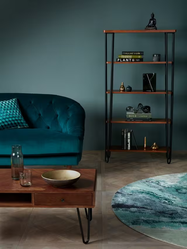 John Lewis Hairpin Coffee Table, Dark Oak
