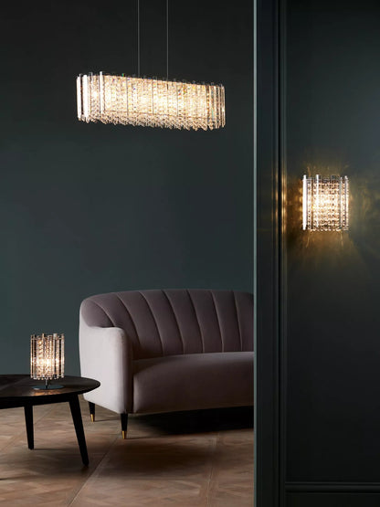 John Lewis Dazzle Crystal Mirrored Wall Light, Clear
